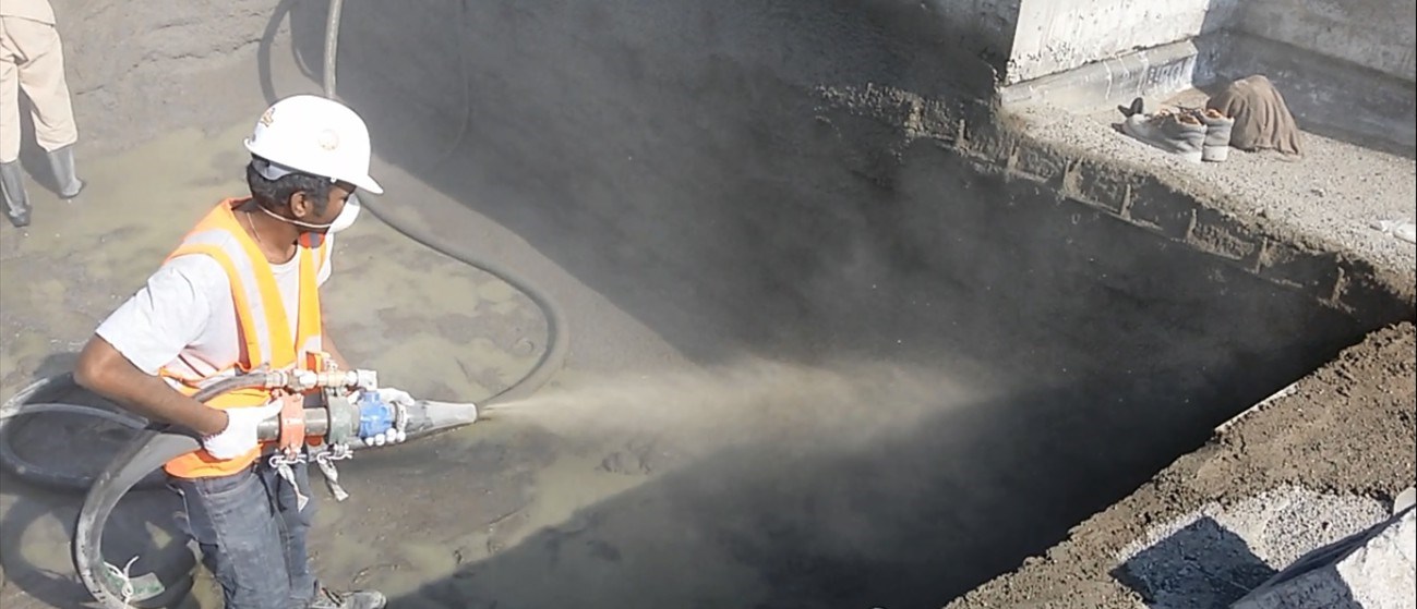 Gunite Material Spraying Dubai